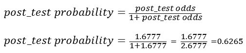 post-test probability - hand calculation step 3